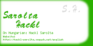 sarolta hackl business card